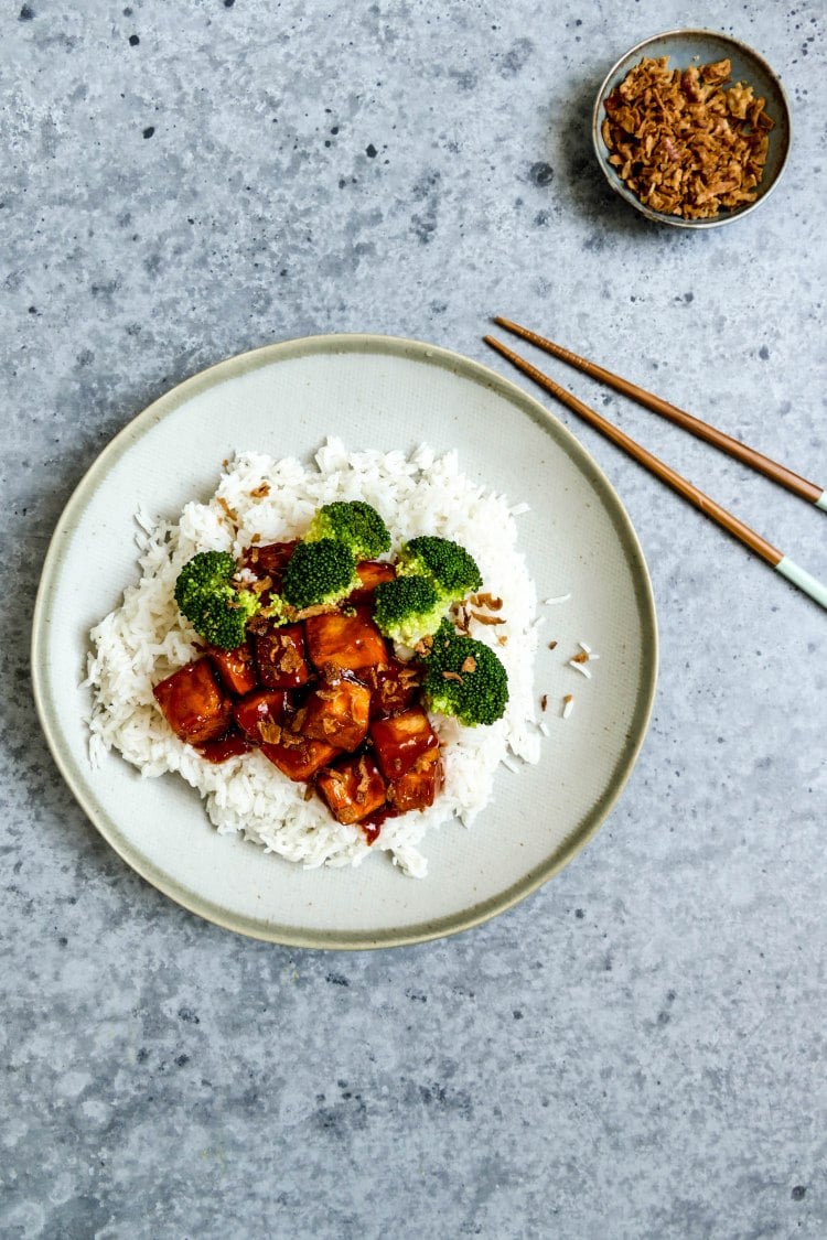 Tofu croustillant sauce aigre douce
